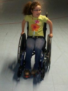 Aly Skating in Wheelchair